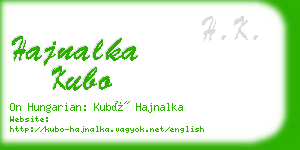 hajnalka kubo business card